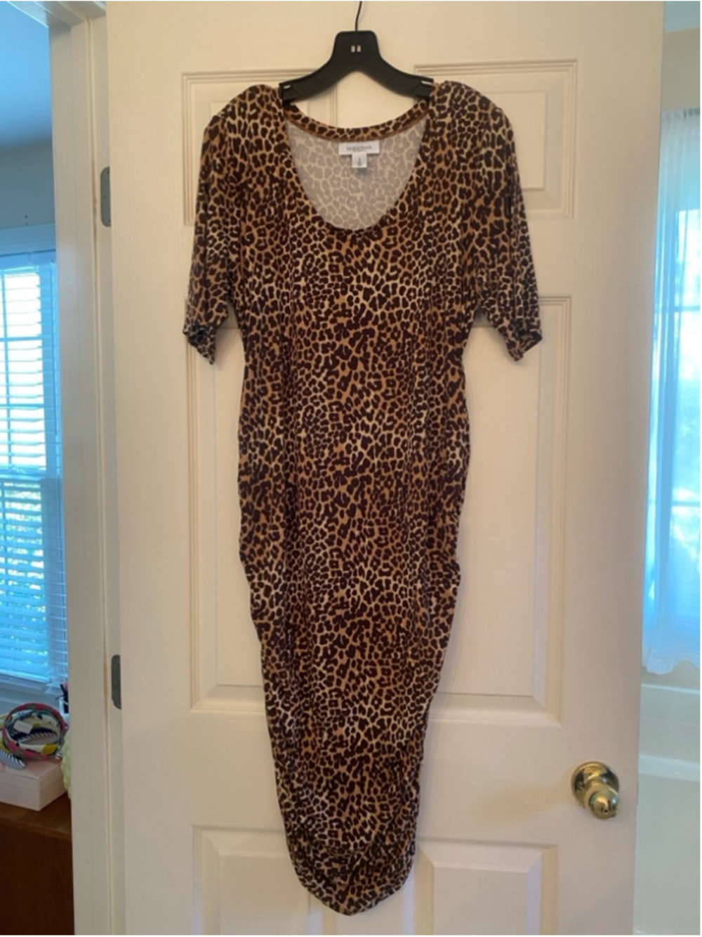 Motherhood Maternity Women's Dress, L, Brown